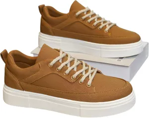 lilaBelle]Men's -Season Canvas Platform Shoes | Anti-Odor Breathable Design, 2.5cm Height Increase with Non-Slip Sole, Vintage Style Casual Footwear for Teens/Adults, Festival-Ready UK Streetwear