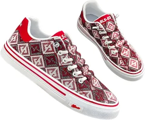 lilaBelle]【Multi-Scene Slip-On Sneakers Men's Summer Breathable Canvas Shoes with Reinforced Toe - Fashion Heart Pattern Casual Footwear for Travel/Commuting/Parties, Lightweight Non-Slip Training Sh