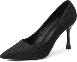 LizFoYa Women's Pumps Shoes Pointed Toe Glitter Stiletto Wedding Evening Party Dress High Heels