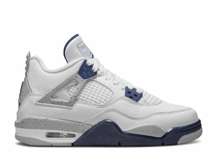 Jordan 4 Retro Midnight Navy (GS) long - lasting Running Equipment