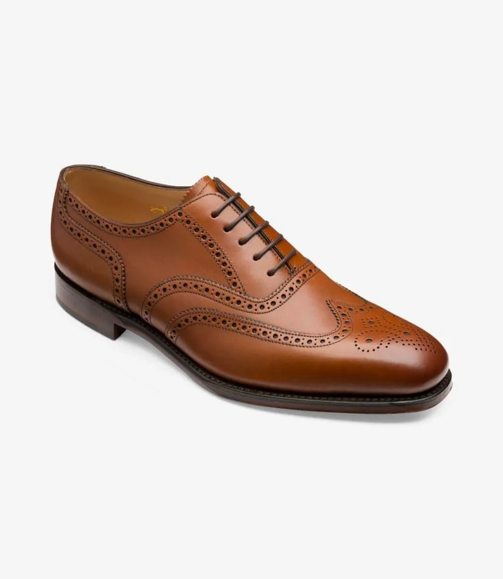 LOAKE BUCKINGHAM BROWN OXFORD BROGUE LEATHER SOLE F-MEDIUM