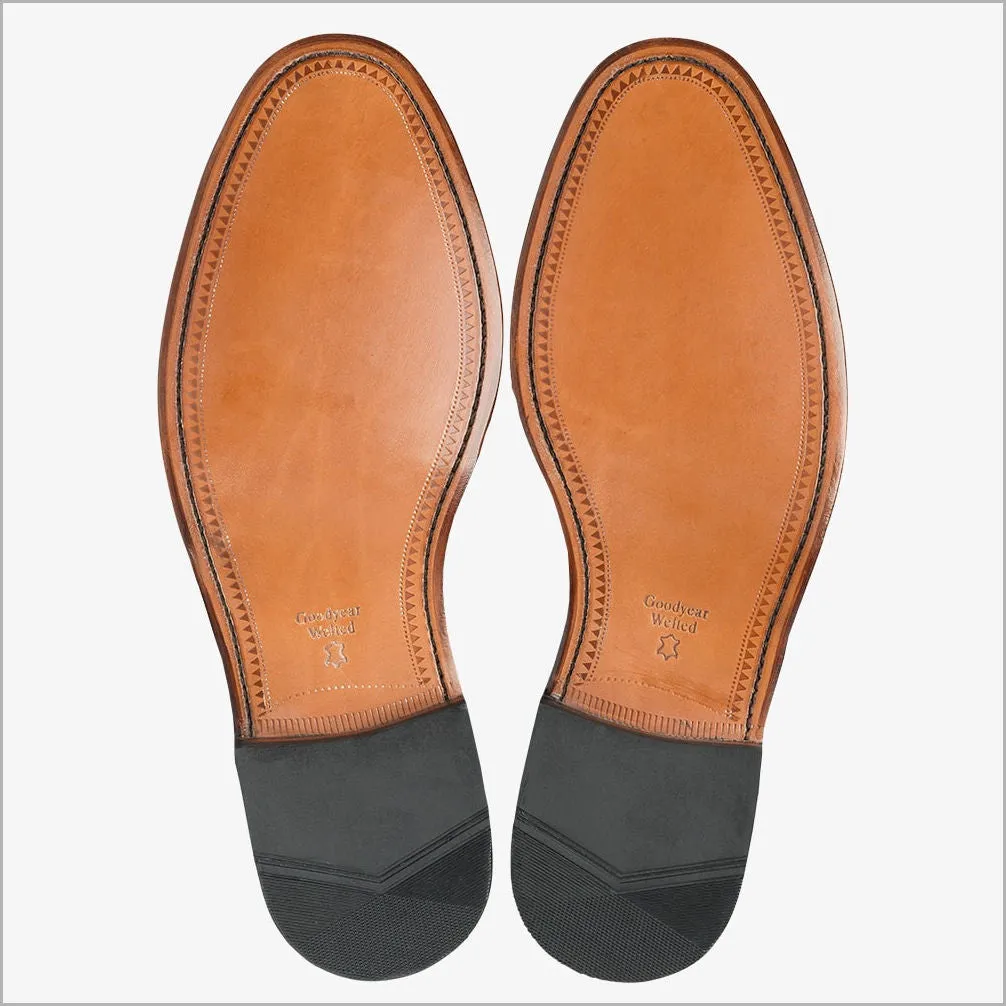 Loake Foley Cedar Leather Semi Brogue Derby Shoe@