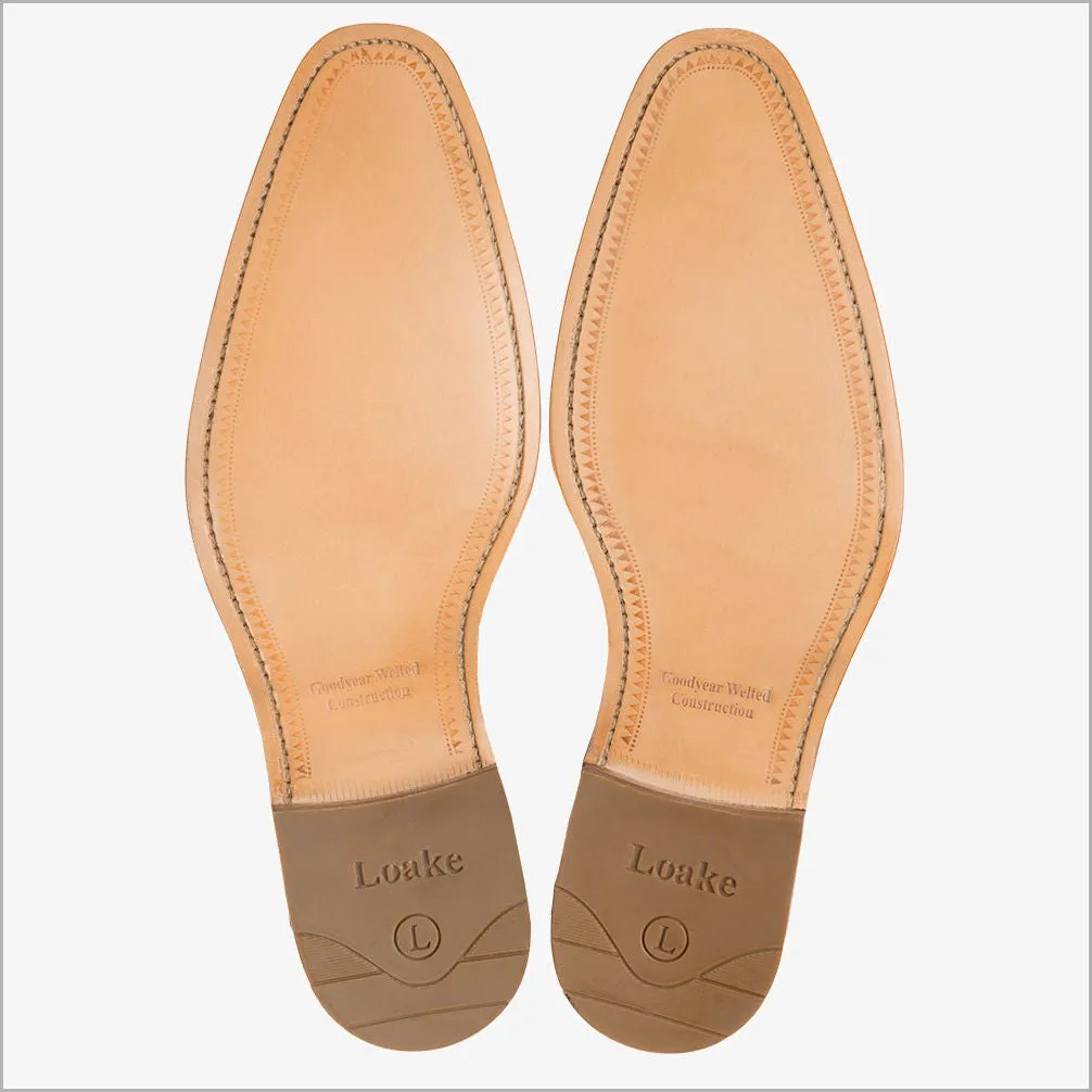 Loake Foley Tan Leather Semi Brogue Derby Shoe@