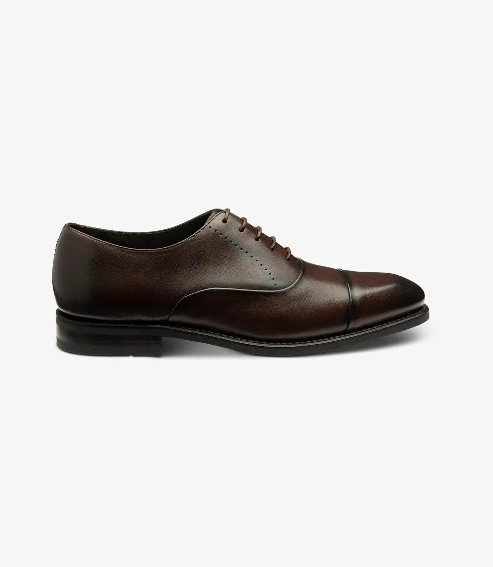 LOAKE PHOENIX DARK BROWN OXFORD TOE CAP RUBBER SOLE F-MEDIUM