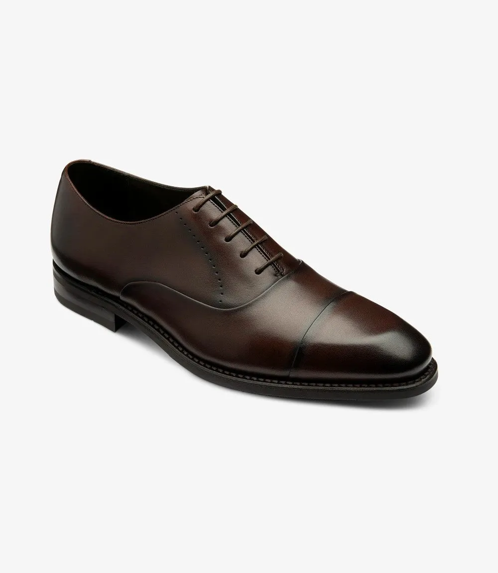 LOAKE PHOENIX DARK BROWN OXFORD TOE CAP RUBBER SOLE F-MEDIUM