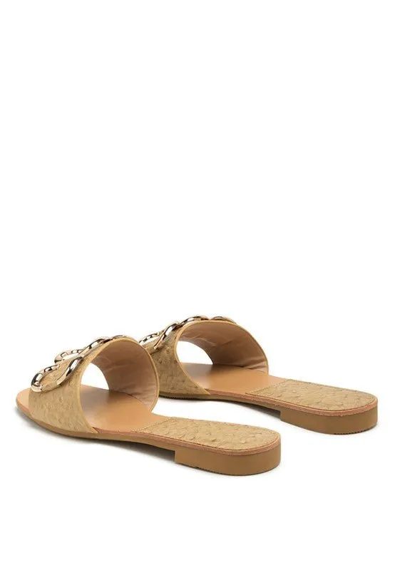 London Rag Madeline Metal Rings Flat Slides