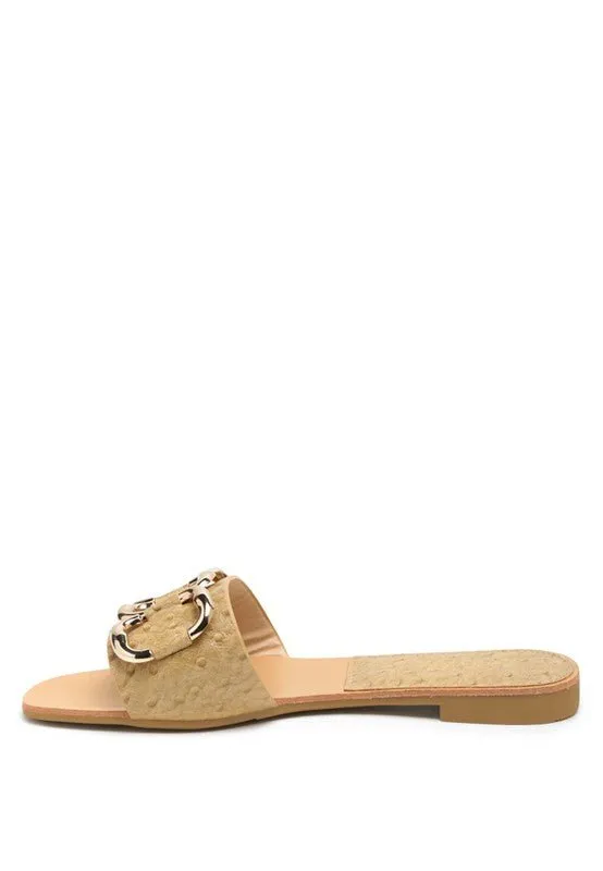 London Rag Madeline Metal Rings Flat Slides