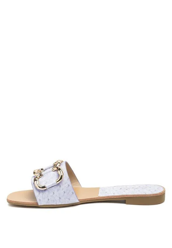 London Rag Madeline Metal Rings Flat Slides