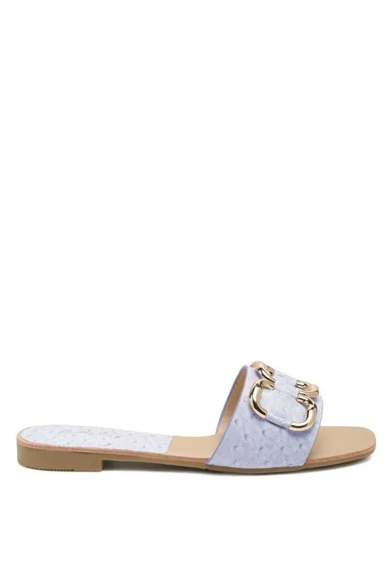 London Rag Madeline Metal Rings Flat Slides