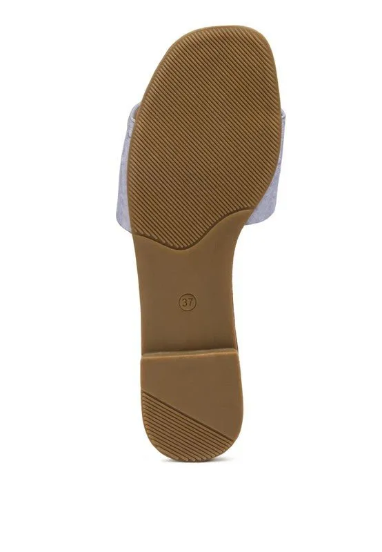 London Rag Madeline Metal Rings Flat Slides