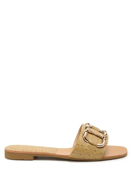 London Rag Madeline Metal Rings Flat Slides