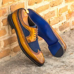 Longwing Blucher-Patina, Sartorial, Brown, Blue-Wholesale