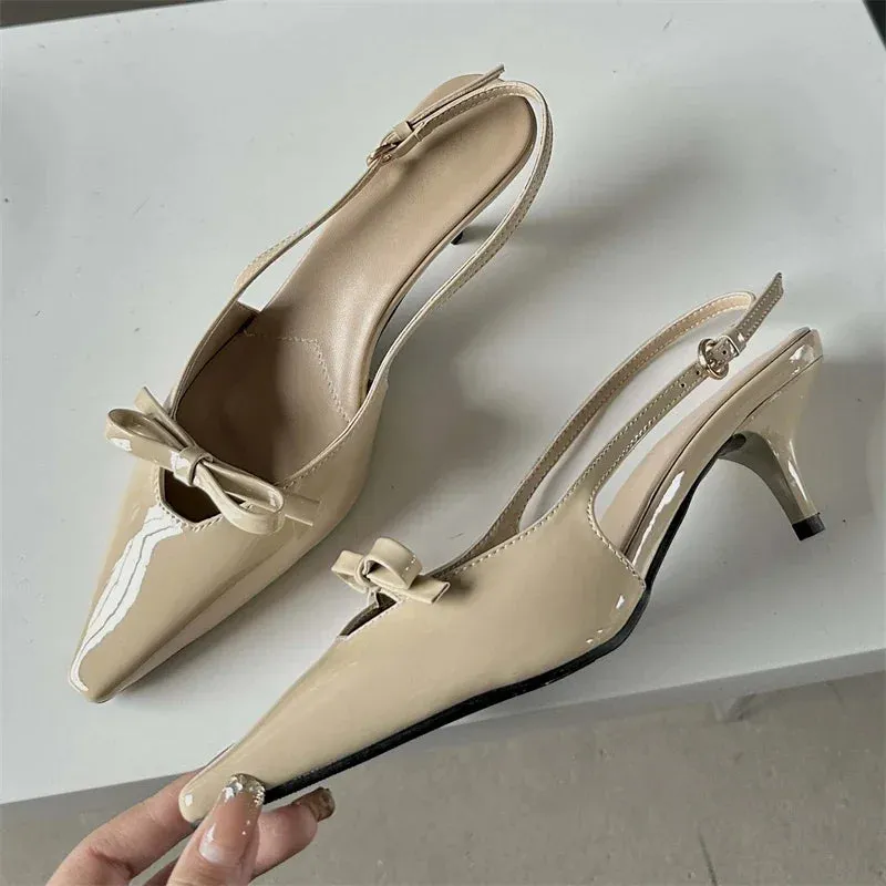 Lorenza Pointed Toe Slingback Heels