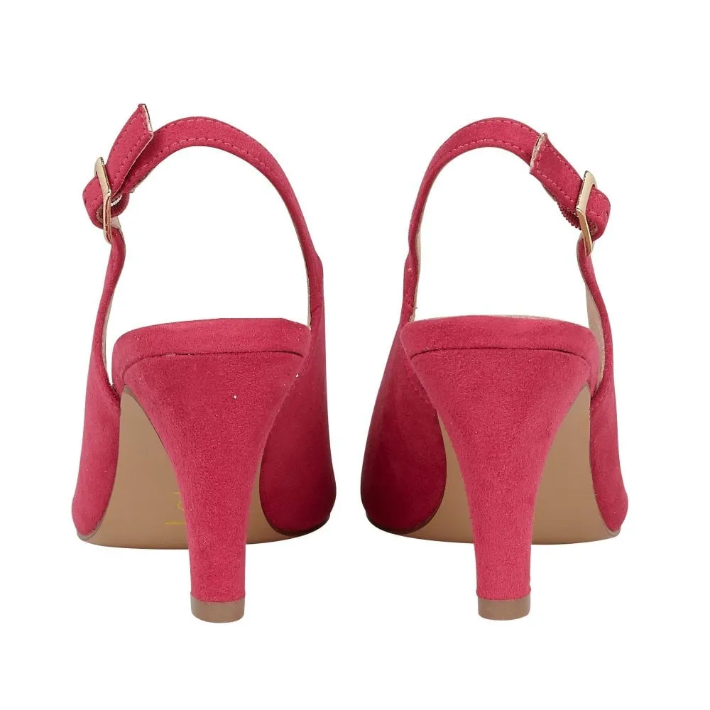 Lotus Zaria FUSCHIA Faux Suede Dress Shoe