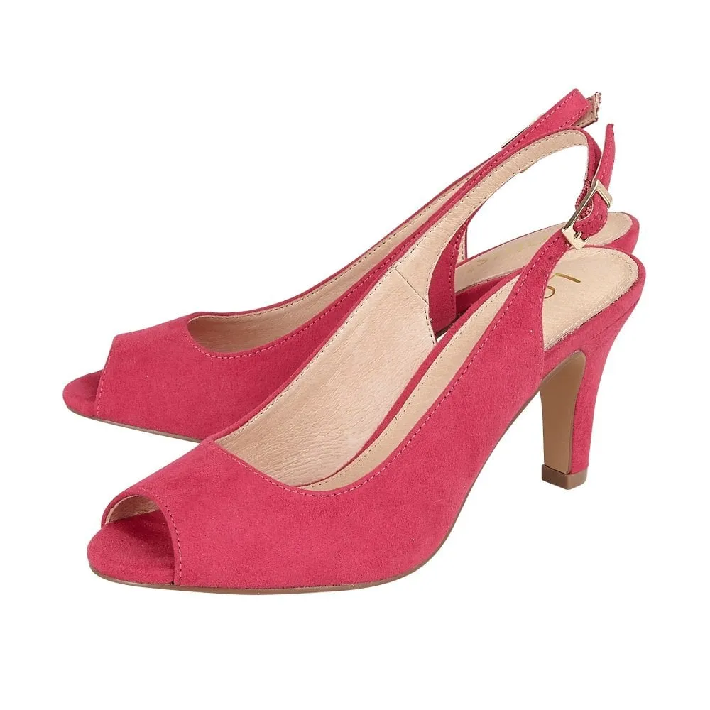 Lotus Zaria FUSCHIA Faux Suede Dress Shoe