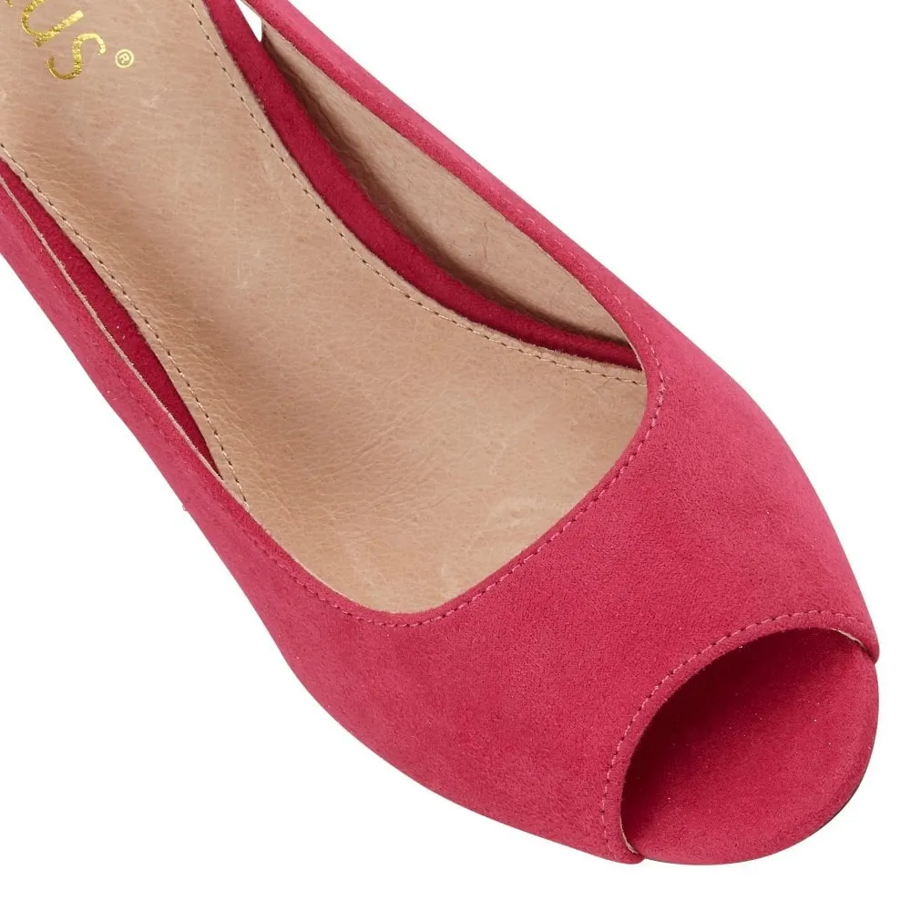 Lotus Zaria FUSCHIA Faux Suede Dress Shoe