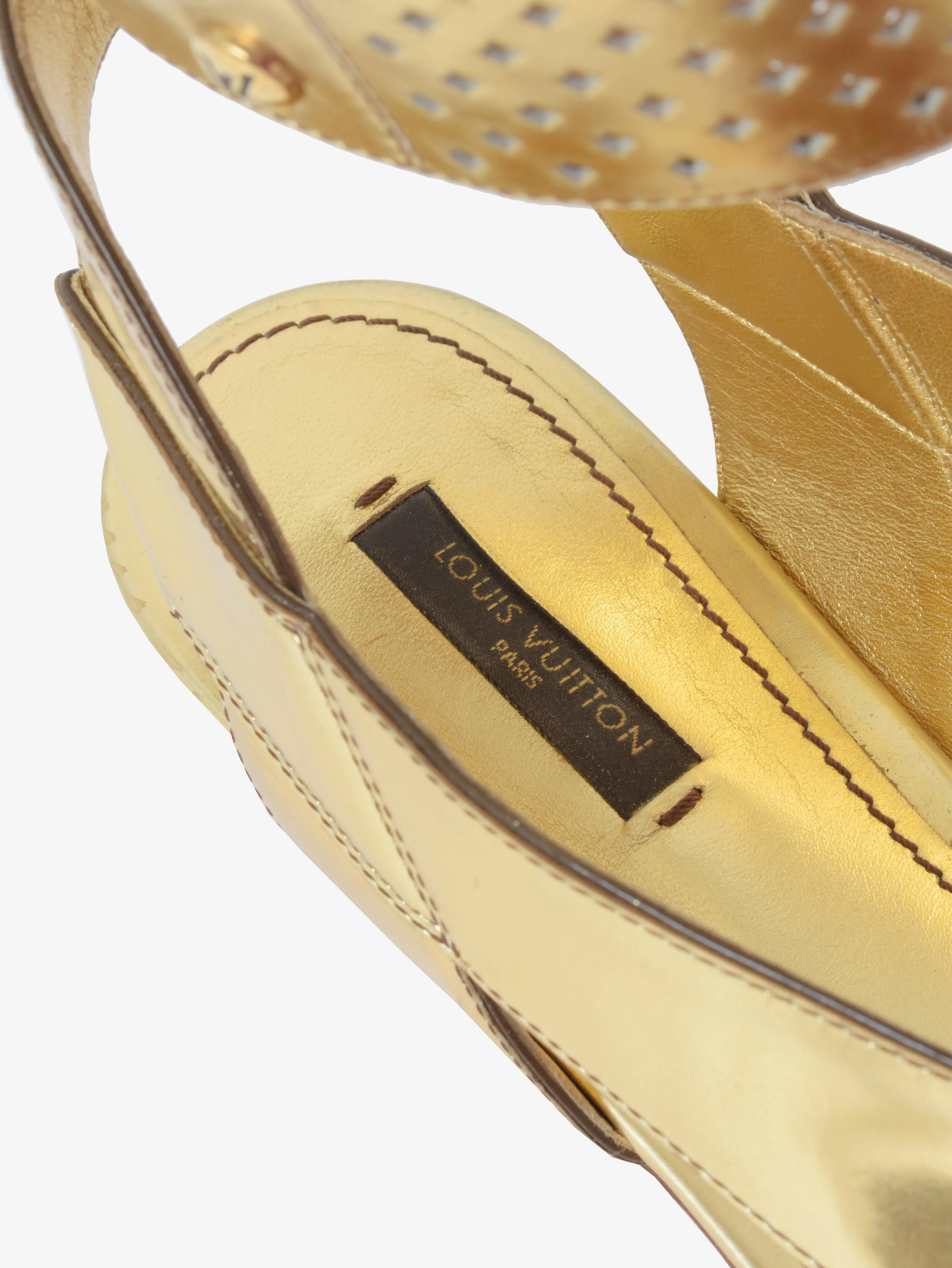 Louis Vuitton Gold Sandals