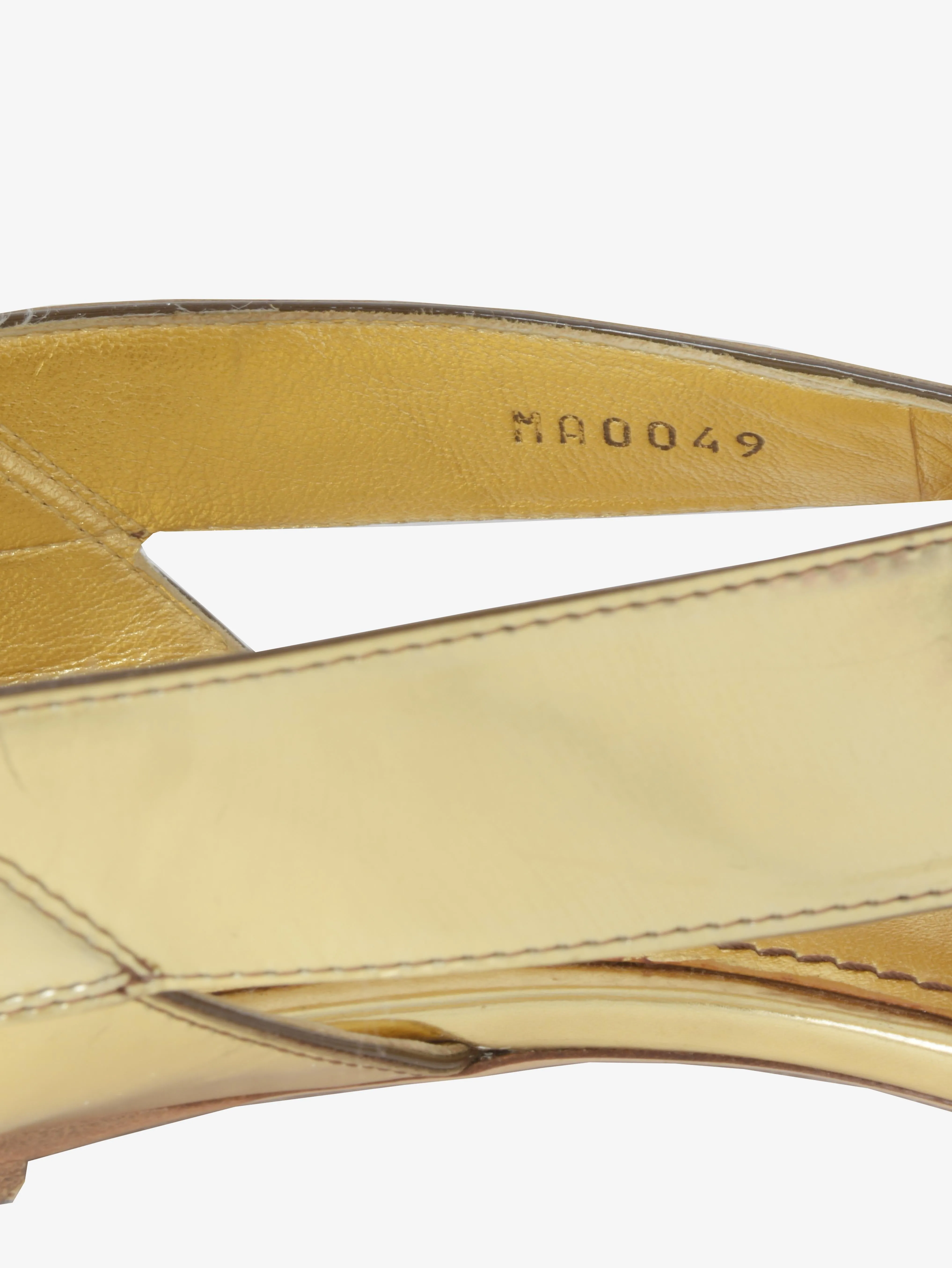 Louis Vuitton Gold Sandals