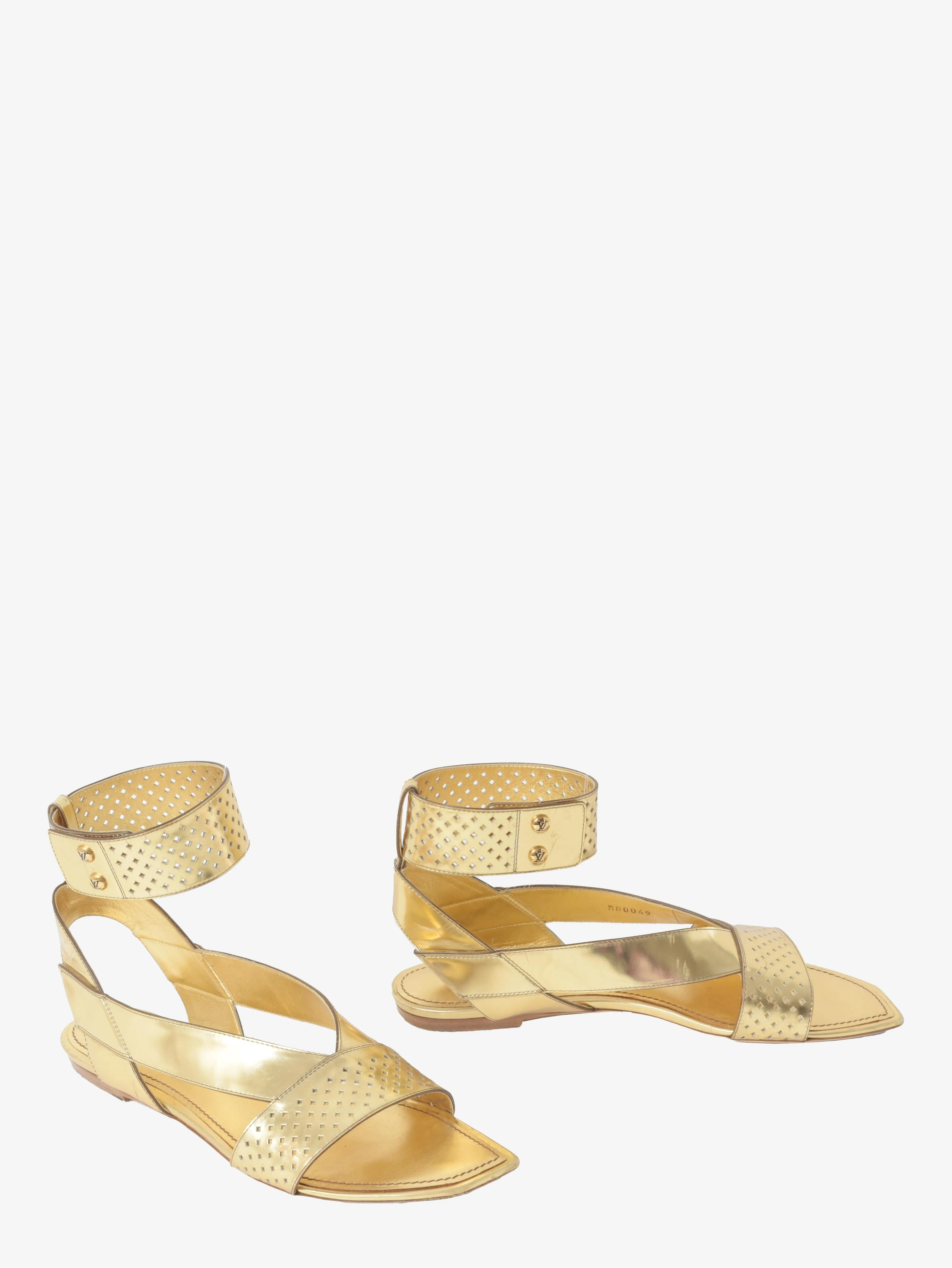 Louis Vuitton Gold Sandals
