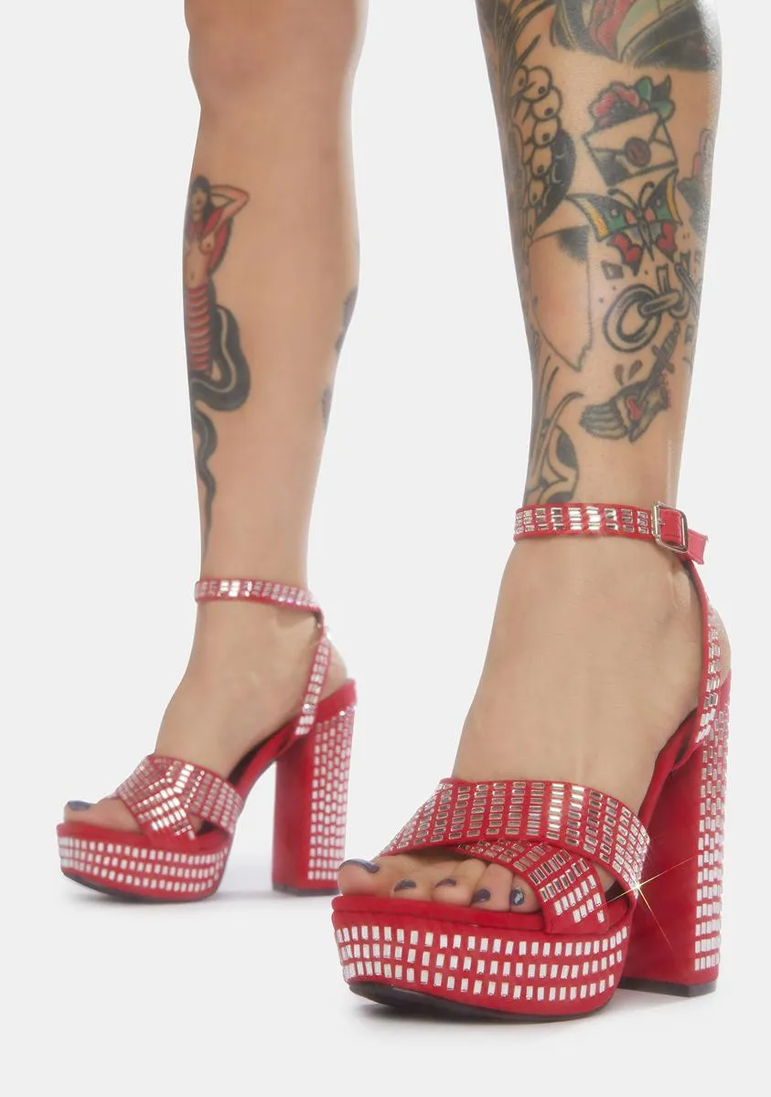 Love Well Spent Sparkle Platform Heels