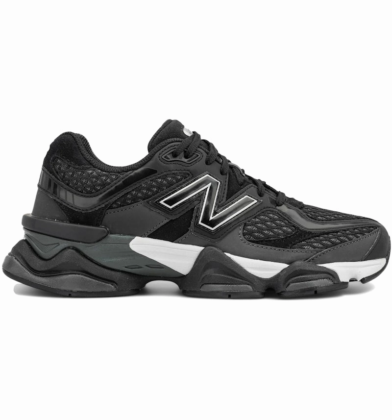 New Balance 9060Shoe Palace Black Silver Anti Slip Groove Pattern