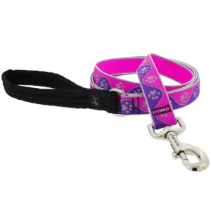 Lupine Dog Leash 1" Width X 4' Length High Lights Pink Paws