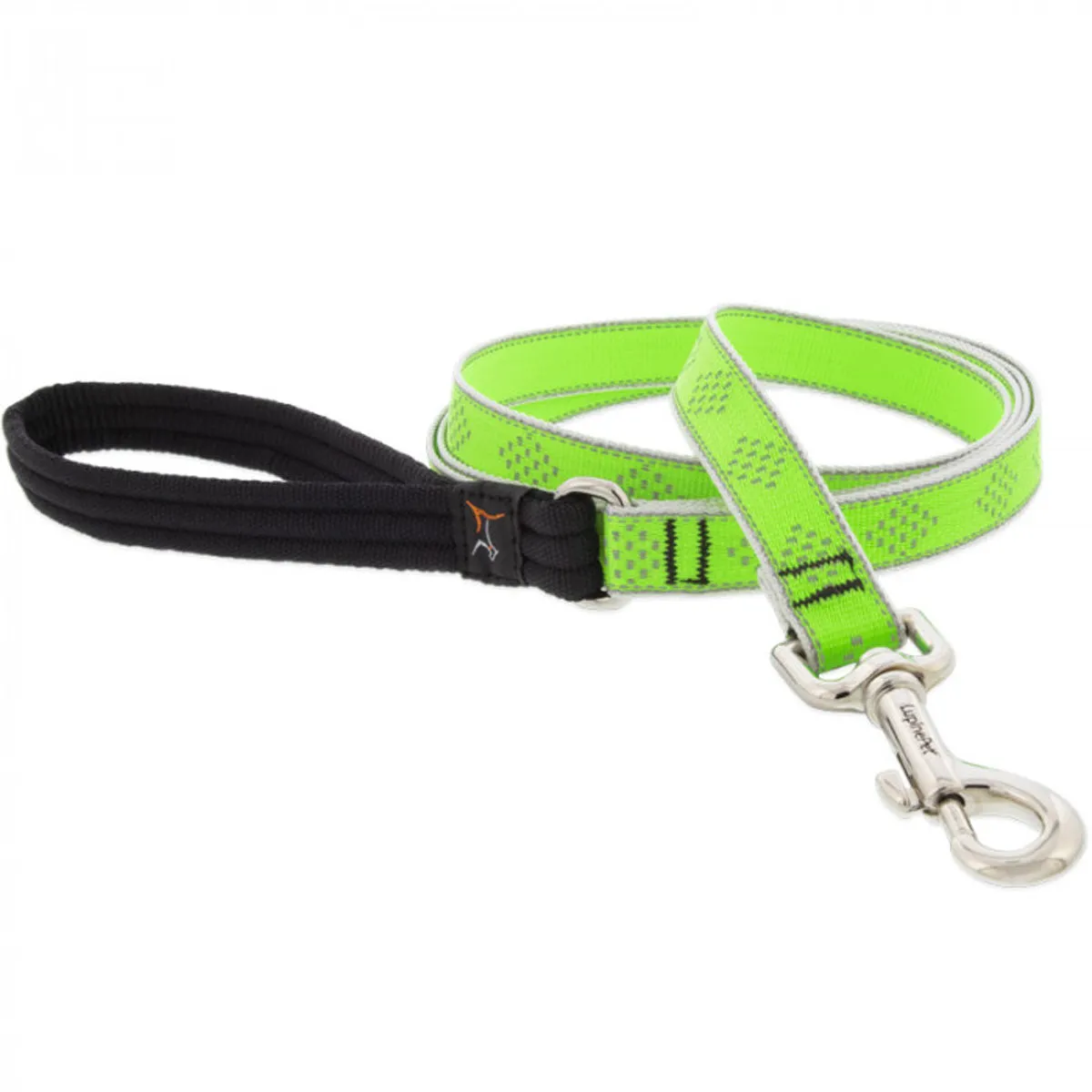 Lupine Dog Leash 3/4" Width X 6' Length High Lights Green Diamond