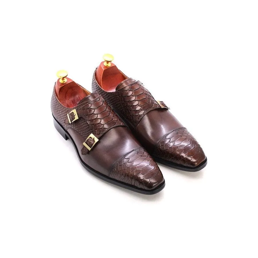 Luxalon Croco Monk Shoes
