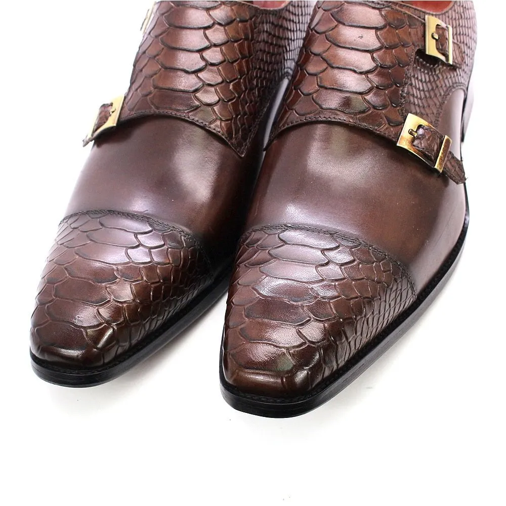 Luxalon Croco Monk Shoes