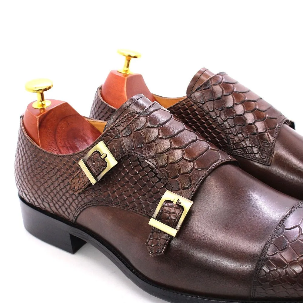 Luxalon Croco Monk Shoes