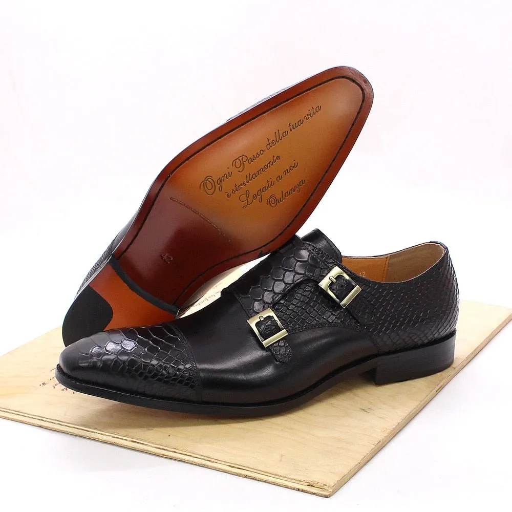 Luxalon Croco Monk Shoes