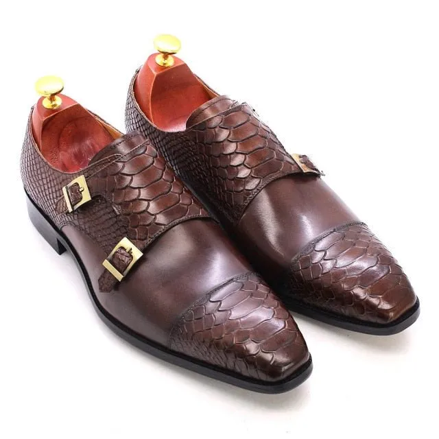 Luxalon Croco Monk Shoes