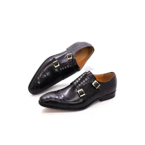Luxalon Croco Monk Shoes