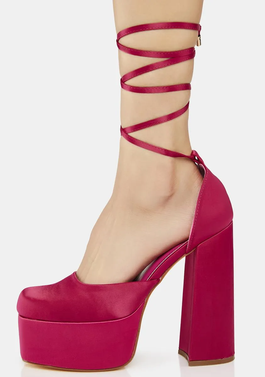Magenta Plus One Platform Heels
