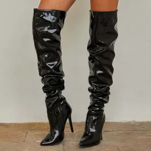 Mature Black Over The Knee Boots