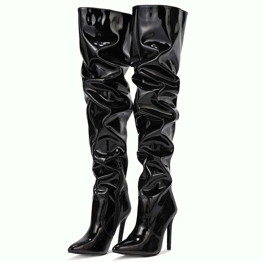 Mature Black Over The Knee Boots