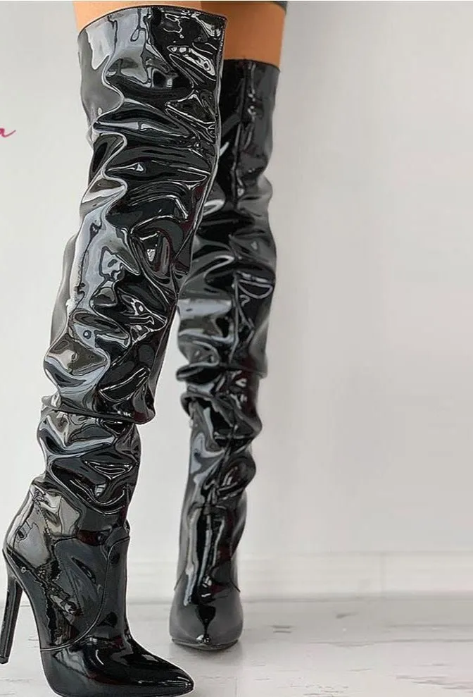 Mature Black Over The Knee Boots