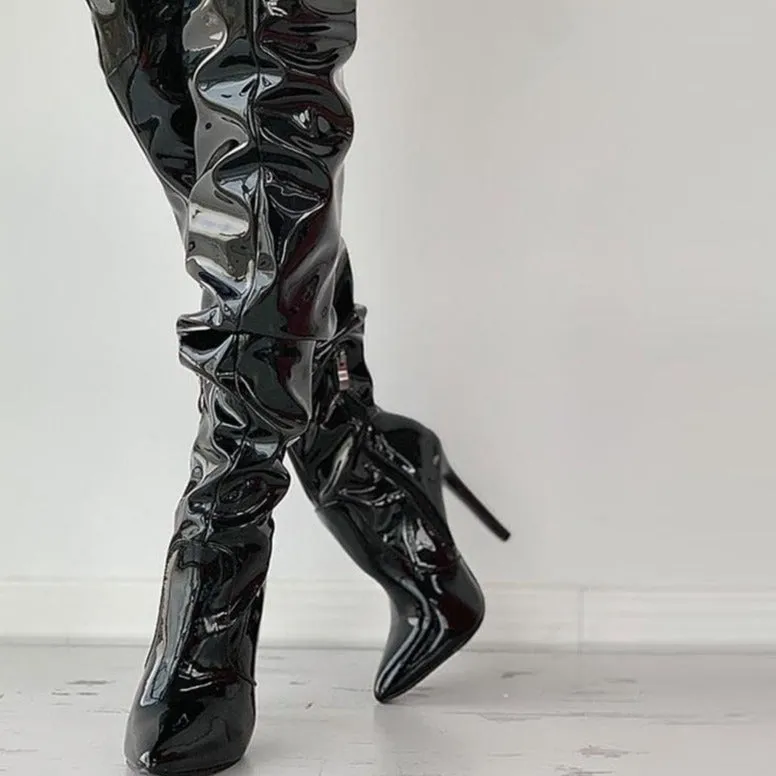 Mature Black Over The Knee Boots
