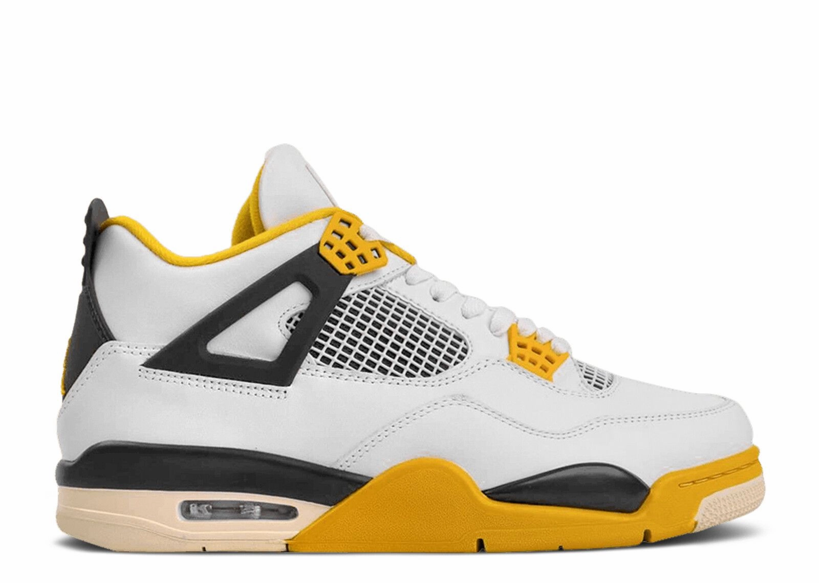 Wmns Air Jordan 4 Retro "Vivid Sulfur" (Wilmington Location) Slip   On Style beginner - friendly shoes