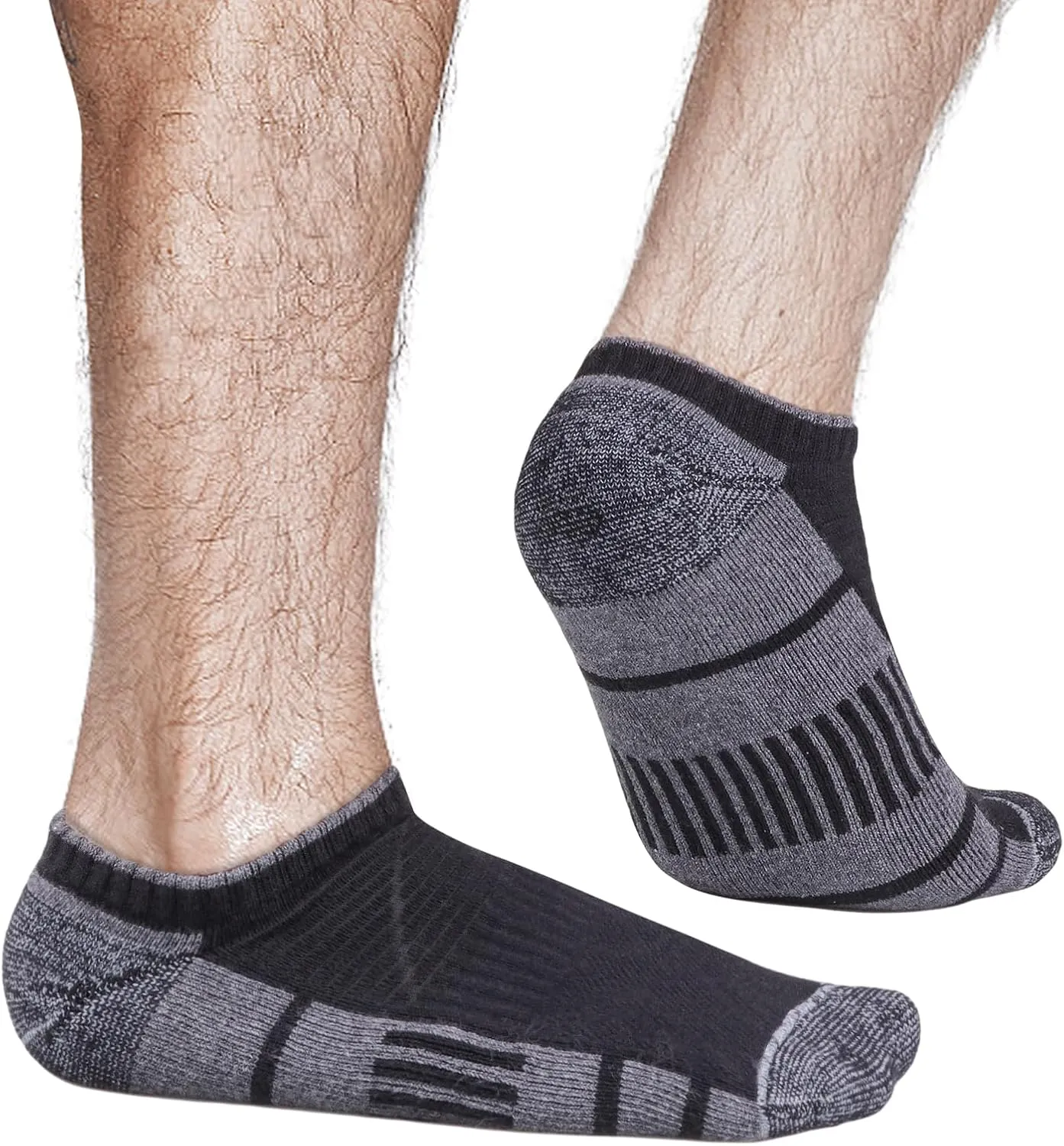 Men's Athletic Ankle Socks For Men, Cushioned Running Socks Anti-Odor Low Cut Everyday Breathable Cotton Socks