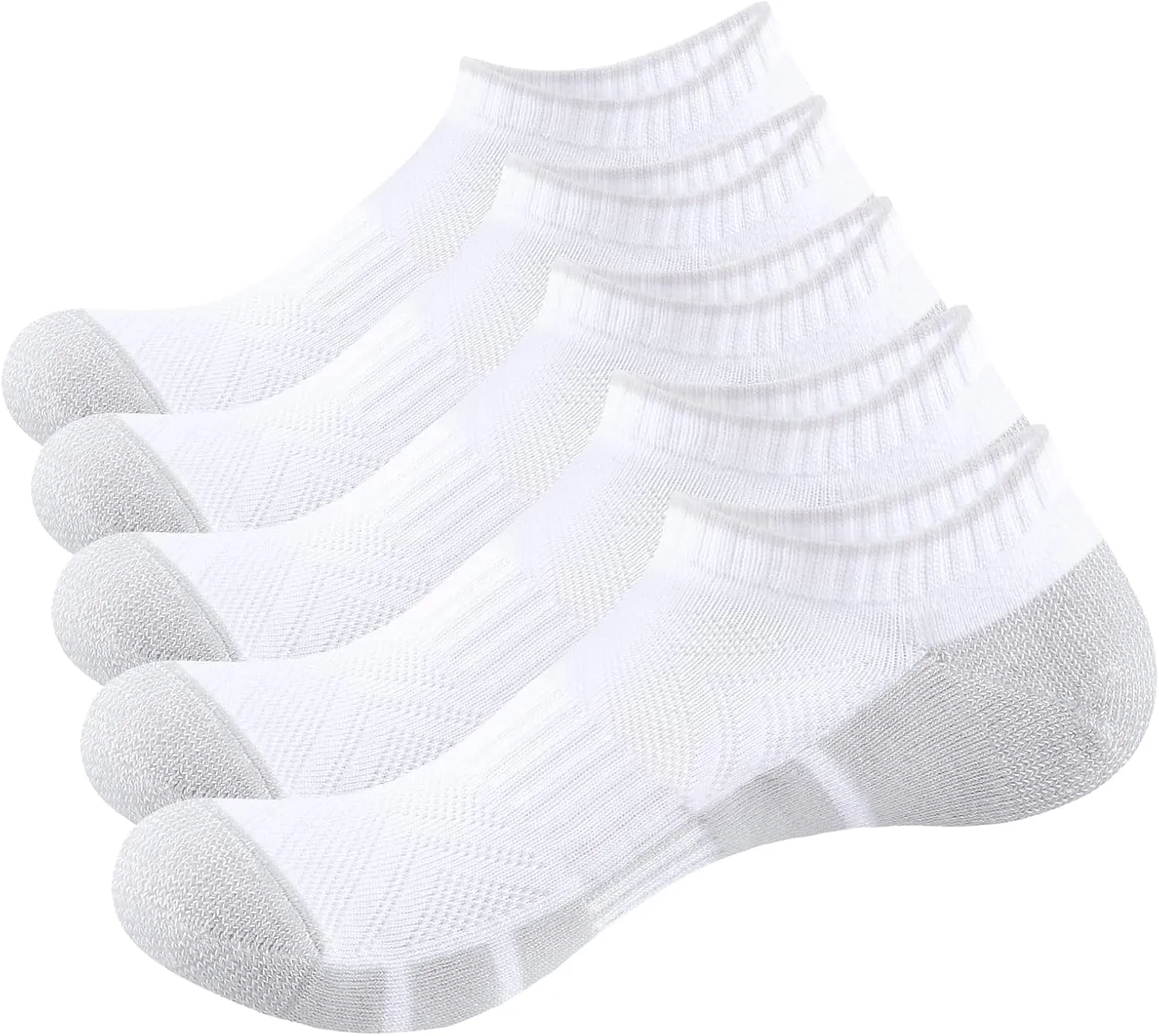 Men's Athletic Ankle Socks For Men, Cushioned Running Socks Anti-Odor Low Cut Everyday Breathable Cotton Socks