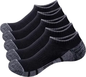 Men's Athletic Ankle Socks For Men, Cushioned Running Socks Anti-Odor Low Cut Everyday Breathable Cotton Socks