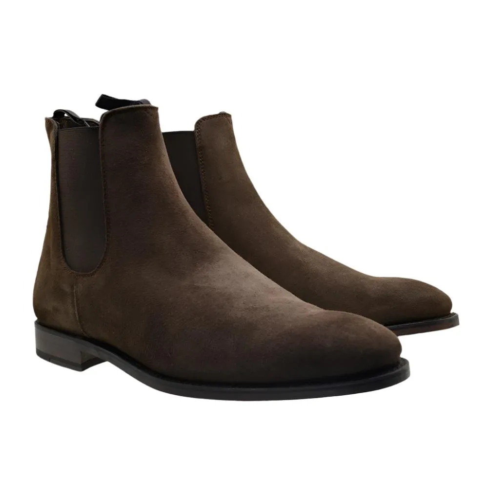 Men's Chelsea Boots Sendra 9904 Brown Suede Pull-Up last pair size 42