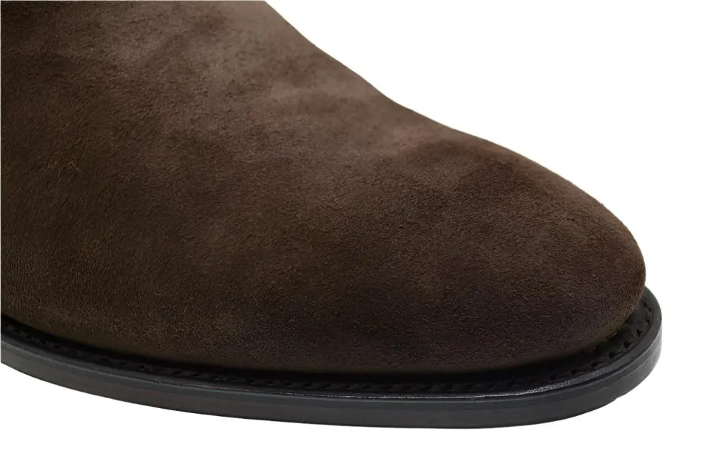 Men's Chelsea Boots Sendra 9904 Brown Suede Pull-Up last pair size 42