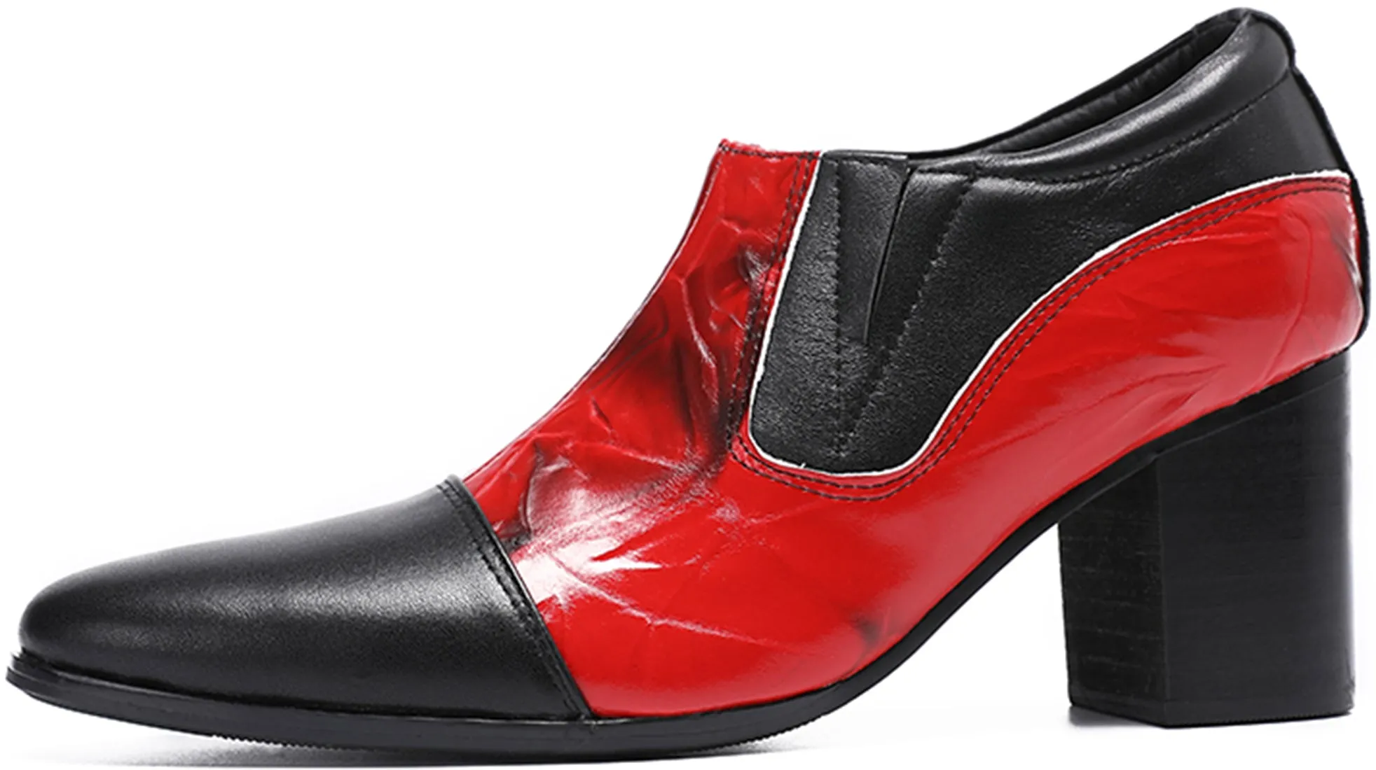 Men's Cuban Heel Leather Opera Pumps