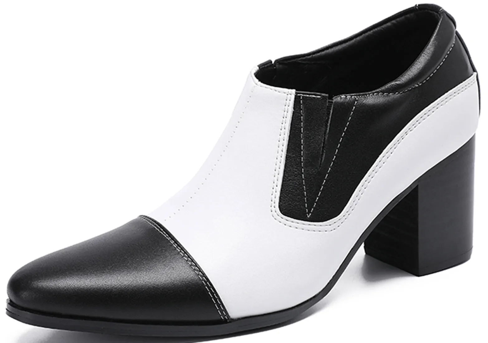 Men's Cuban Heel Leather Opera Pumps