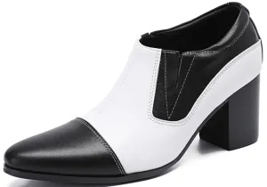 Men's Cuban Heel Leather Opera Pumps
