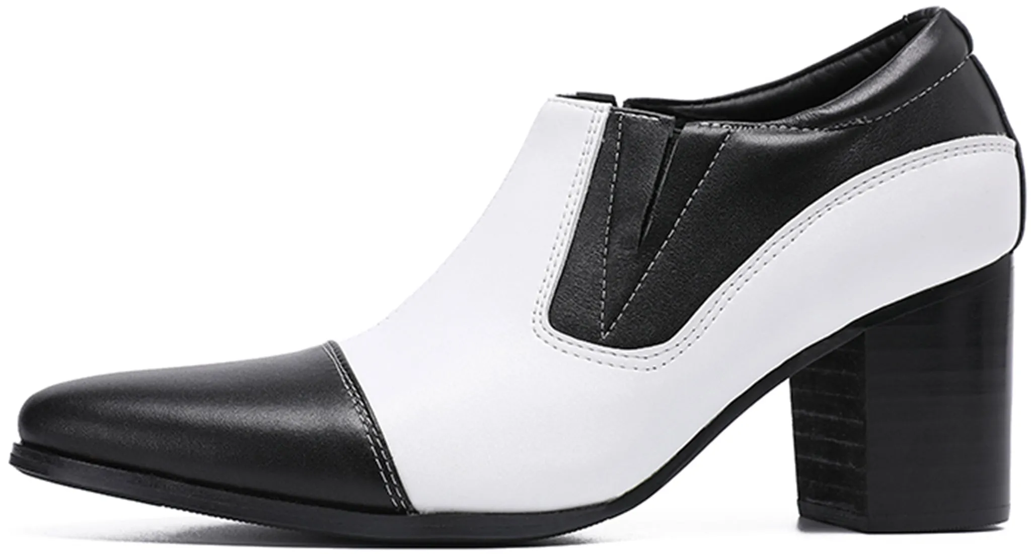 Men's Cuban Heel Leather Opera Pumps