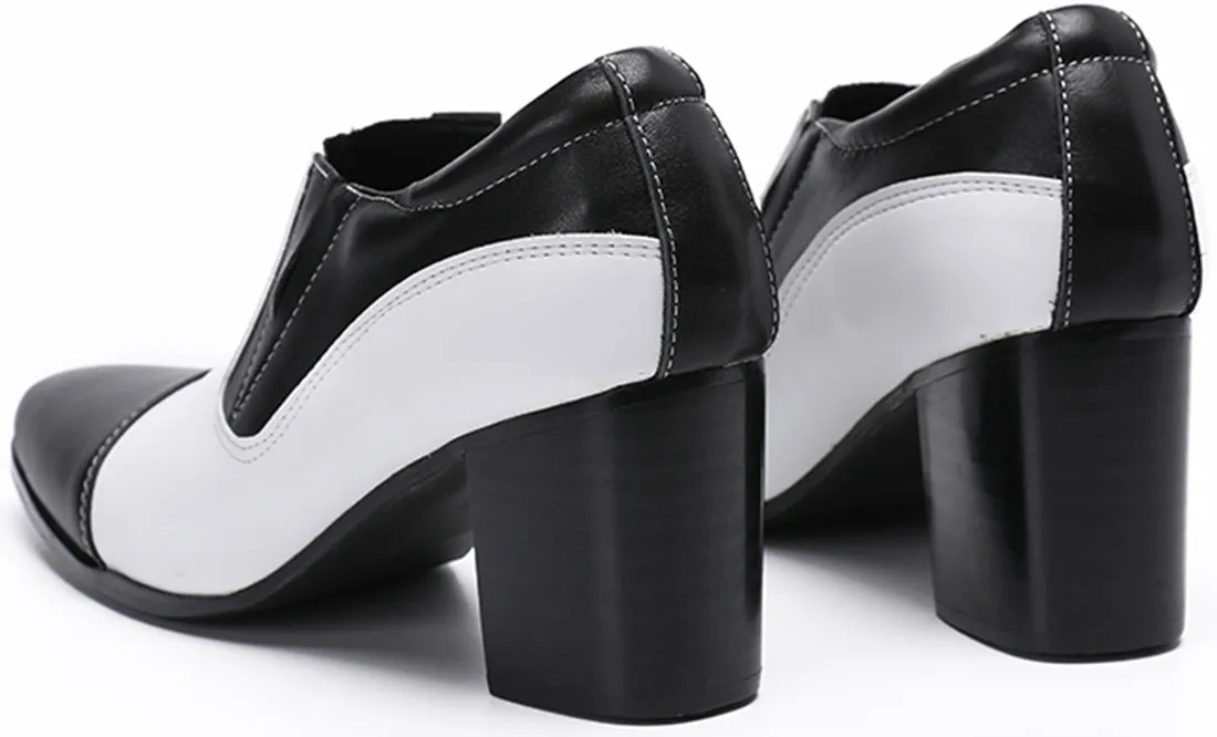 Men's Cuban Heel Leather Opera Pumps