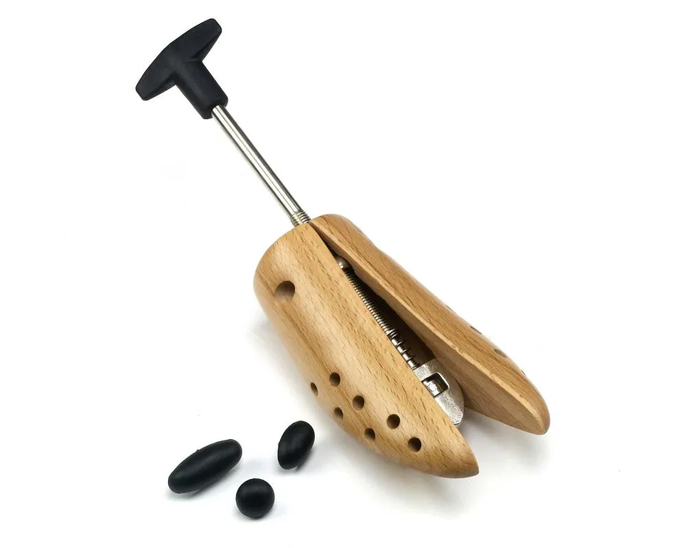 Mens Deluxe Beech Wood Shoe Stretcher 4 Sizes metal core